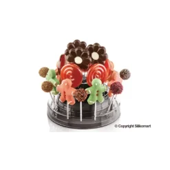 SILIKOMART Support Pop Cake Noir Ø 225 mm* Présentoirs Pour Gâteaux
