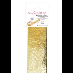 SCRAPCOOKING Supports Gâteau Or et Noir Rectangle 4,5 x 13 cm (x10)* Présentoirs Pour Gâteaux