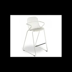 GROSFILLEX Tabouret en Acier avec Assise Résine Crème Absolute Ramatuelle 73’* Mobilier Terrasse Restaurant