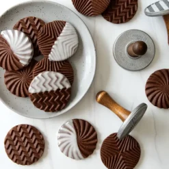 NORDIC WARE Tampons à Biscuits et Cookies Ronds Geo (x3)* Emporte Pièce - Découpoir Pâtisserie