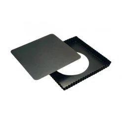 GOBEL Tarte Carrée bord Cannelé fond mobile* Moule Anti-adhésif|Moules À Gâteaux