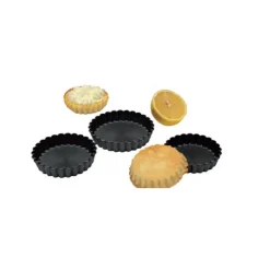 MATFER Tartelette Cannelée 9 cm x H 1,8 cm Exoglass® (x12)* Moule Anti-adhésif|Moules À Gâteaux