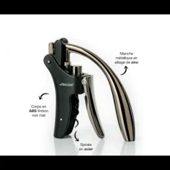 ARCOS Tire-Bouchon à Levier Noir* Accessoires Vin