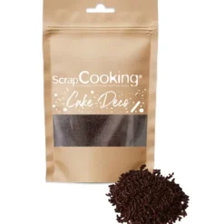 SCRAPCOOKING Vermicelles Chocolat Noir en Sucre 70 g* Décoration Comestible