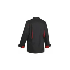 ROBUR Veste de Cuisine Mixte Noire/Rouge BOKO T.2* Veste De Cuisine