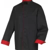 ROBUR Veste de Cuisine Mixte Noire/Rouge BOKO T.4* Veste De Cuisine