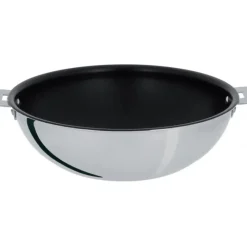 CRISTEL Wok Casteline Ø 28 cm Manche Amovible Anti-Adhésif Inox* Woks