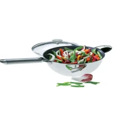 CRISTEL Wok Casteline Ø 24 cm Manche Amovible Anti-Adhésif Inox* Woks