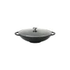 CHASSEUR Wok en Fonte 37 cm Noir Mat* Woks